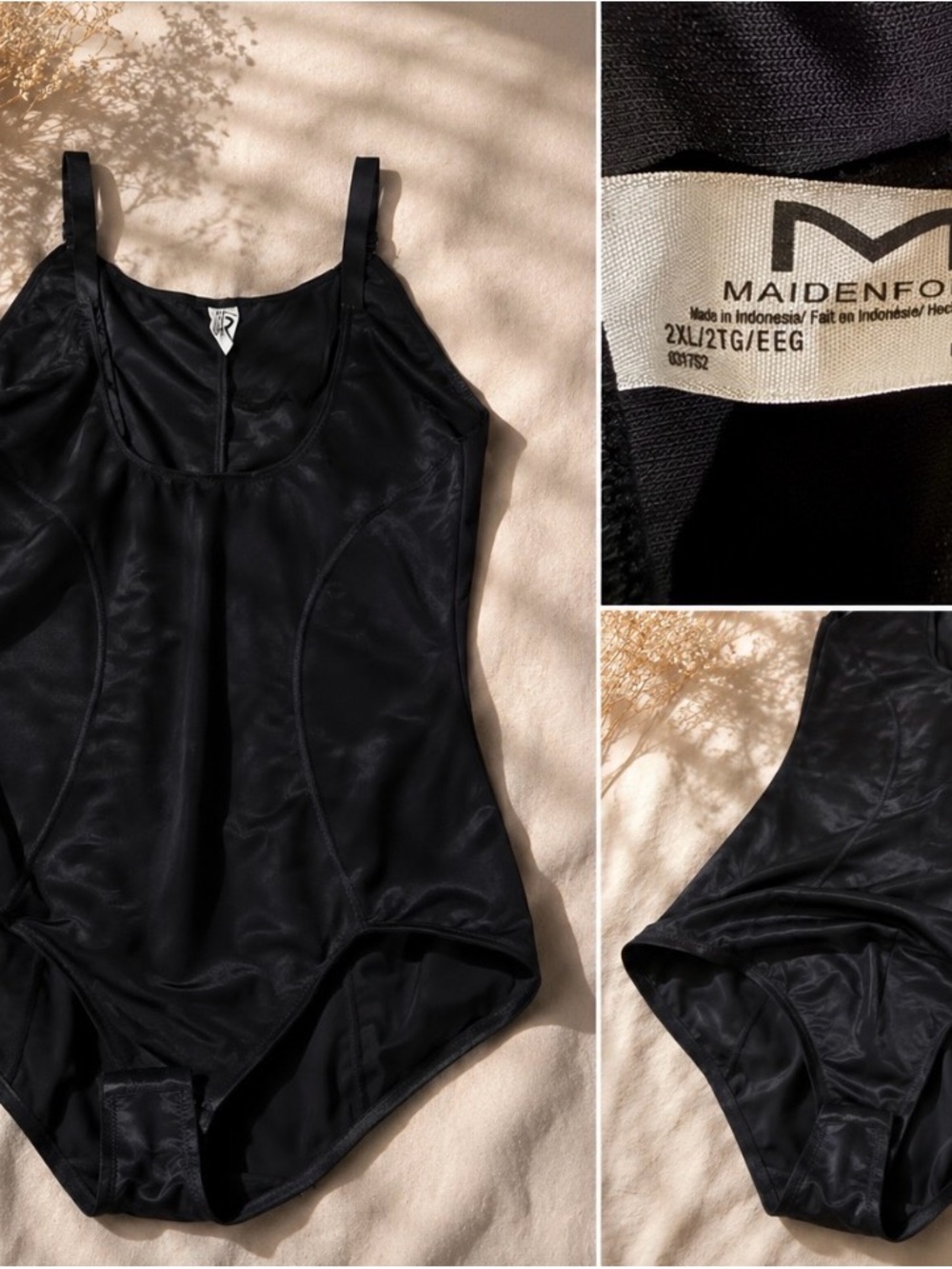 Maidenform Black Shaping Bodysuit - 2XL